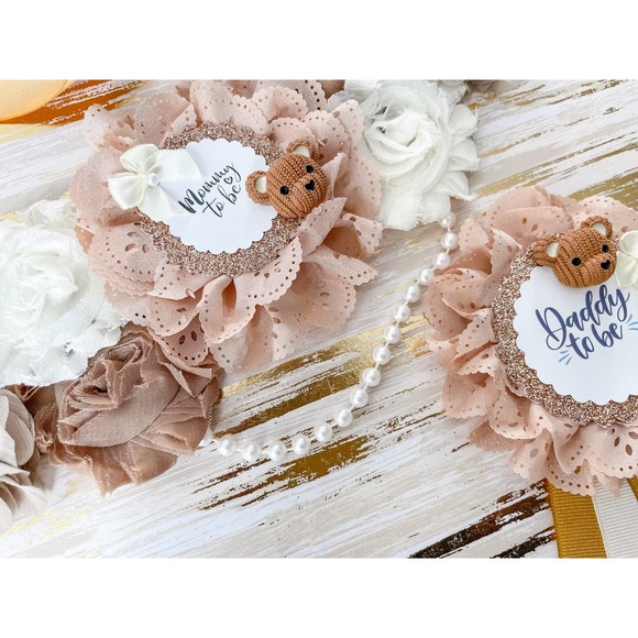 Teddy Bear Baby Shower Mom to be Maternity Sash - Picture 2 of 4